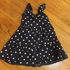 Janie And Jack Navy Polka Dot Dress 4T
